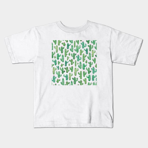 Cacti Pattern Kids T-Shirt by Elena_ONeill